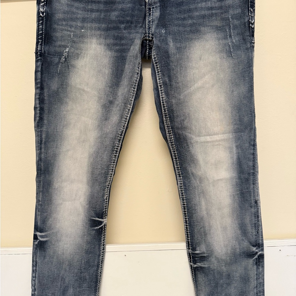 Almost Famous Charcoal Distressed Jeans